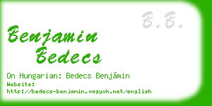 benjamin bedecs business card